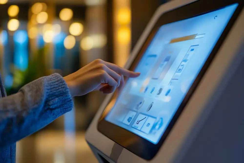 IoT-based smart queue management system dashboard showing digital token management and live counter wait times
