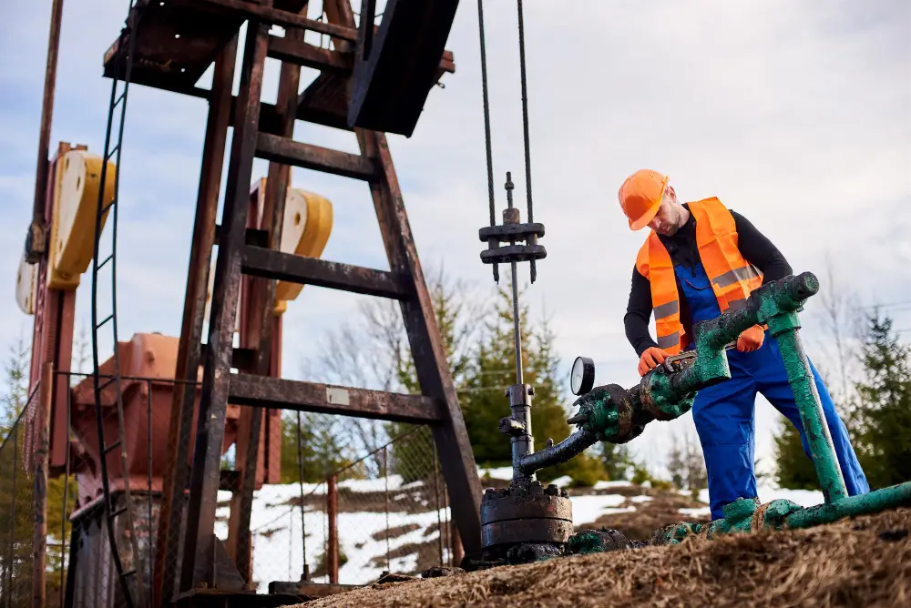 Worker wearing a BLE mesh safety badge underground with no cellular signal